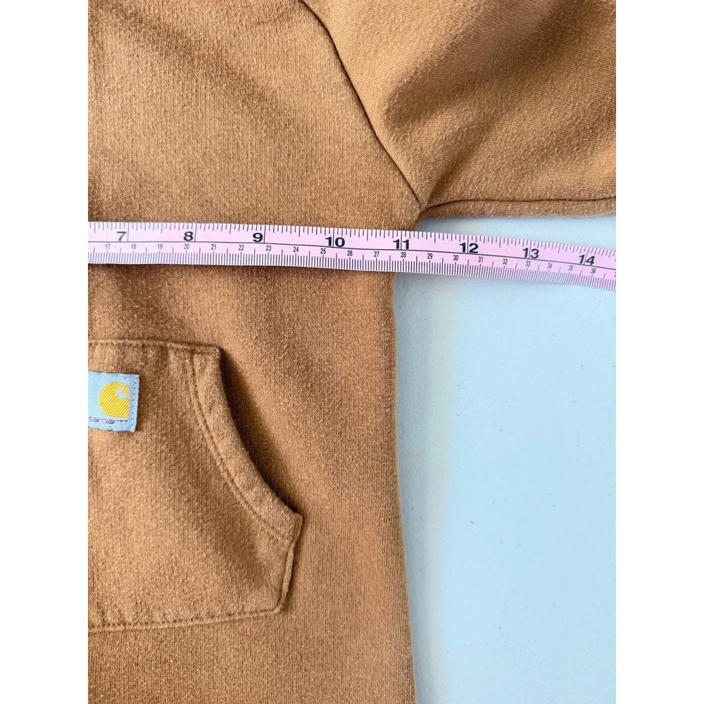 Carhartt Kids baby Orange Brown Full Zip Hooded Fleece Coverall Jumpsuit‎ 9M